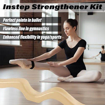 Pro Ballet Foot Stretcher Set, Portable Foot Arch Trainer Stretcher for Dancers Ballet Arch Pointe Stretching Flexibility Training Equipment Instep Strengthener Kit for Gymnastics Yoga Athletes