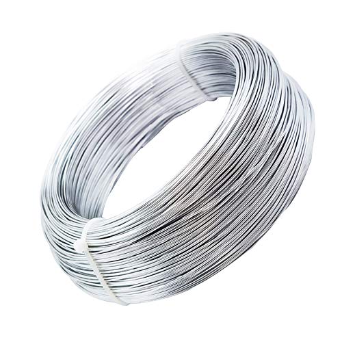 INSPIRELLE 20 Gauge Silver Aluminum Craft Wire Bendable Metal Wire | 550 Feet for Jewelry Craft Making - color: Silver, size: 20 Guage (0.8mm)