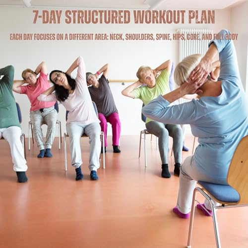 Desk Yoga 7-Day Seated Stretching Routine – Chair Yoga Workout Charts, Office Exercise Program for Neck, Shoulders & Back, Daily Mobility & Stretch Guide for Home or Work