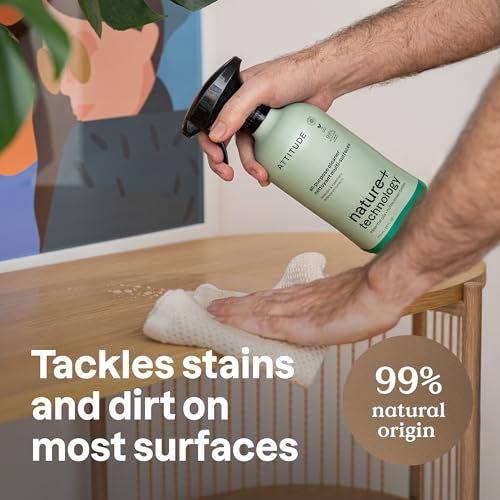 ATTITUDE All-Purpose Cleaner Spray, Natural Origin Ingredients, EWG Verified, Ammonia-Free, Removes Fingerprints, Dust and Dirt, Streak-Less, Lavender & Rosemary, 26 Fl Oz - size: 26 Fl Oz (Pack of 1)