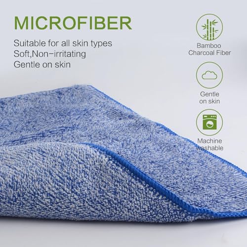Microfiber Face Towels Soft Washcloths 12Inch x 12Inch 6 Pack Multicolor - color: Multicolor2