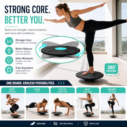 Wobble Exercise Balance Board, No-Skid Surface