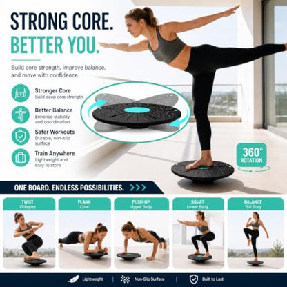 Wobble Exercise Balance Board, No-Skid Surface