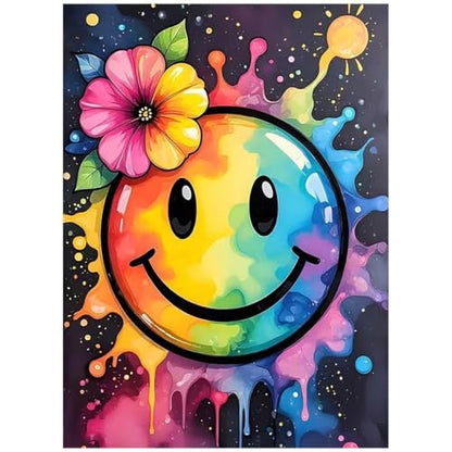 WUDWL Cute Diamond Art Kits for Adult Diamond Painting Kits for Adults | Smiling Face DIY Painting Diamond Painting Kits 5D Diamond Dots Gem Art Crafts with Tools,Round Full Drill 12x16inch - color: DP04736