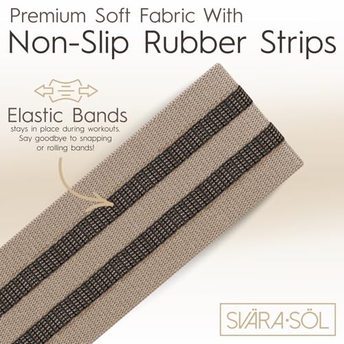 Fabric Resistance Bands Set of 3 for Legs, Glutes, Arms, Women Men Exercise
