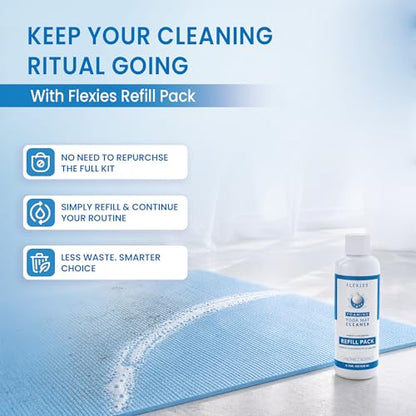 Flexies Foaming Yoga Mat Cleaner Refill Pack | Plant-Based Foaming Spray | Deep Cleans Yoga and Pilates Mats, 6.76 fl oz, Fragrance-Free - color: Refill Fragrance Free
