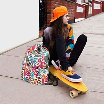 XEYOU Drawstring Backpack Bag Sport Gym Sackpack Beach Cinch Bag | Lightweight Swimming Bag, Water-Resistant Fabric, Travel Daypack for Women and Men - color: Colorful Leaves Pattern