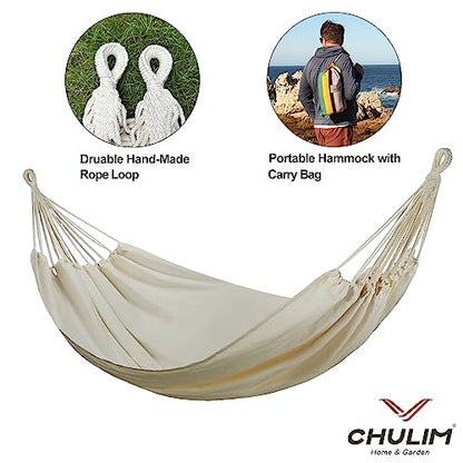 Brazilian Double Hammock with Tree Straps, Extra Large, 450 lbs Capacity - color: Natural White, size: X-Large