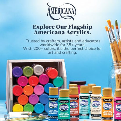 DecoArt Americana Acrylic Paint Set – Boho Colors, 9 Bottles (2 fl oz) – Art and Craft Acrylic Paints for Canvas, Wood, and More