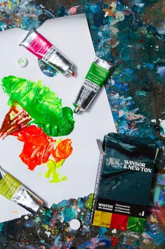 Winsor & Newton Winton Oil Color Paint Set, Fluorescent, 3 x 37ml Tubes - style: Fluorescent - 3 x 37ml