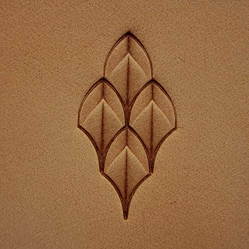 DandS ltd Dragon Scale Leather Stamp Tool, Professional Steel Craft Tool for Leatherworking, Embossing, Carving & Stamping Leather Projects, Belts Wallets & DIY Projects Compatible with Mallet #228-4 - color: Dragon Scale 0.47" x 0.27"
