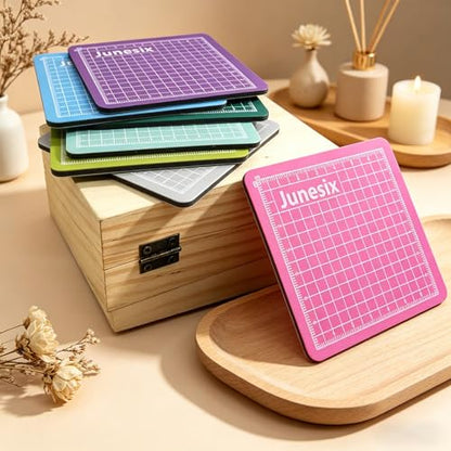 Self-Healing Cutting Mat, 4 Pack, 3.15x3.15 Inch, Mini Cut Board for Sewing, Crafts, Scrapbooking, Quilting Mat