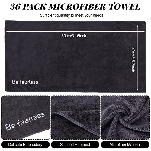 Newwiee 36 Pcs Microfiber Gym Towels for Exercise Fitness, 32 x 16 Inch