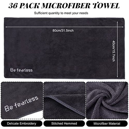 Newwiee 36 Pcs Microfiber Gym Towels for Exercise Fitness, 32 x 16 Inch