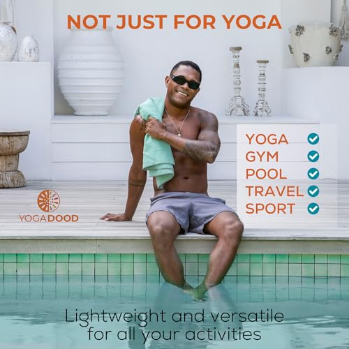 72" x 26.75" Long Hot Yoga Mat Towel Plus Compact Face Towel