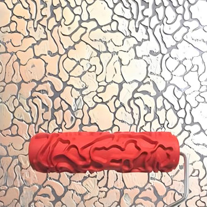 7" Texturing Roller, Patterned Textured Paint Roller, Drywall Texture Tool | Embossed Rubber Paint Roller, Decorative Art Texture Roller, Knockdown Texture Tool for DIY Household Wall Painting (BK321R) - style: BK321R