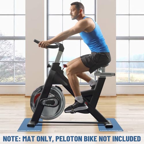 Under Desk Elliptical Mat - Non-Slip Exercise Equipment for Peloton Bike, Small Exercise Mat for Desk Workout Equipment - color: Sky Blue 1 Pc