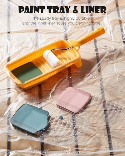 Voomey Paint Roller Kit, 2 Inch Microfiber Paint Roller Covers, 12 Pack | Small Paint Rollers with Tray and Roller Frame for Touch Up Painting Wall, Door, Cabinet - size: 2 Inch Mini Microfiber Paint Roller Kit 12 Pack