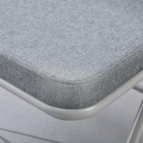 Padded Folding Chairs with Thick Cushion, 2 Pack Grey - color: Grey 2 Pack