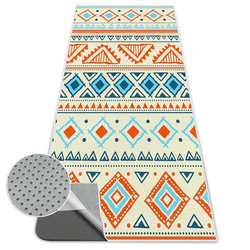 Yoga Towel,Absorbent Yoga Mat Towel for Hot Yoga Non Slip,Stylish Prints,Ideal for Workouts,Hot Yoga,Bikram,Pilates Equipment,72 x 27 in,Yellow - color: Yellow