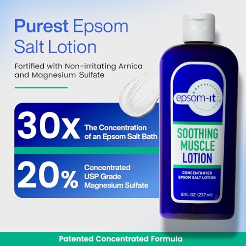 EPSOM-IT Soothing Muscle Epsom Salt Lotion Set, 8 Oz Bottle + 3 Oz Roll On - size: 5.5 Fl Oz (Pack of 2)