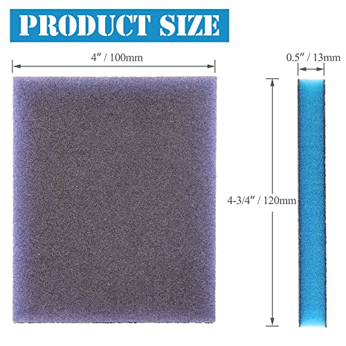 8Pcs 80 Grit Sanding Sponge, Jamiikury Coarse Sanding Blocks Washable and Reusable, Wet Dry Sandpaper Sponge for Wood Metal FurniturePaint and Drywall - size: 80 Grits