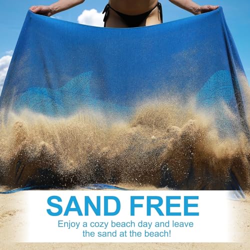 Genovega 6 Packs Oversized Turkish Beach Bath Towel Set Bulk 74"x38" Extra Large Sand Free Quick Dry Swim Camping Pool Clearance Towels Travel Blanket Adult Essentials - color: Multi Pattern One