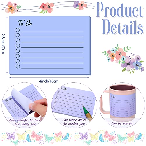 Pajean 9 Pcs/450 Sheet to Do List Sticky Notes 3x4 Inch, Simple Colors | Lined Self Stick Pads with Checkbox Circles, Colorful Memo for Office Meeting Study, Task Planner Reminder Organizer - style: Simple Colors