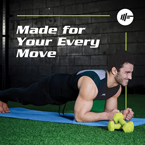Extra Thick Yoga Mat for Women – TPE 10 mm-Thick Non-Slip Yoga Mat & Nylon Mat Strap – Men’s Fitness & Workout Mats for Home Gym – 26 x 74 In. Indoor-Outdoor Meditation & Exercise Mats by PowX (Blue)
