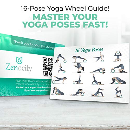 Yoga Back Roller - Yoga Wheel for Stretching and Back Pain Relief - Back Stretcher - Foam Roller - Balance Accessory for Stretching - Thick Padding for Comfort - Improve Flexibility