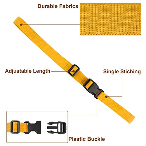 MAGARROW 24" 40" 60" 100" Strap Buckle Packing Straps Adjustable 1-Inch Belt - color: Golden Yellow (4-Pack), size: 1" Wide - 40" Long