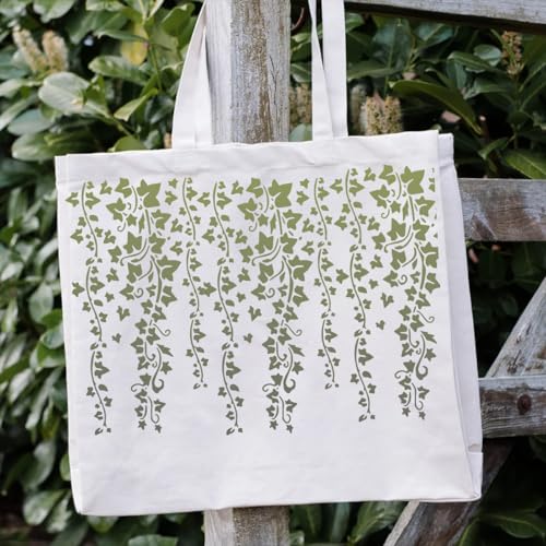 Stencils for Crafts Reusable Texture Stencils for Painting 12"x8" | Floral Leaf Stencil for Painting on Wood Canvas Furniture Cards Scrapbook - style: Floral