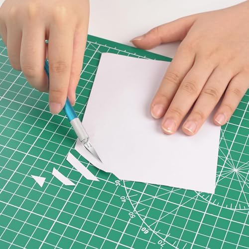 DIYSELF 8in×6in Cutting Mat, A5 Cutting Mat for Sewing, Fabric Craft Mat | A5 Self Healing Cutting Mat for Sewing Fabric Project, 5-Ply Craft Cutting Board Double Sided, Hobby Craft Mat for Quilting - color: Green, size: 8"L x 6"W
