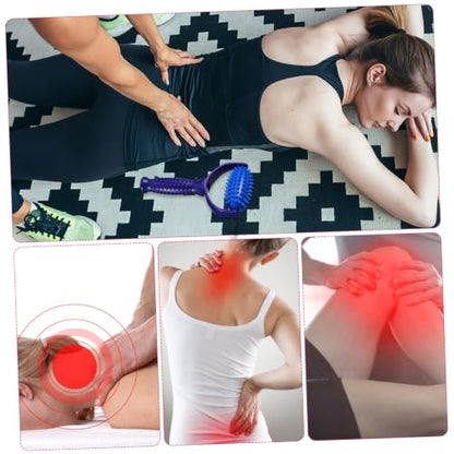 TEHAUX Handheld Back Massager Stick Lightweight Abs PVC Massage Roller for Neck Leg and Body Relief Suitable for Yoga Enthusiasts and Sedentary Individuals