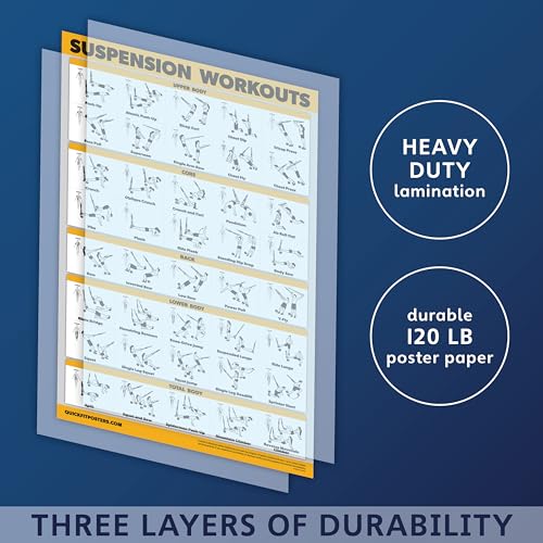 Palace Learning 3 Pack Suspension Workout Posters - Volume 1, 2 & 3 - Exercise Charts