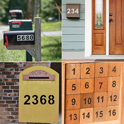 DXCYZ 6 Inch Tall Number Stencils Kit 0-9 Address Number Stencil, 10PCS Reusable Plastic Painting Number Templates for Mailbox Signs, Door, Cars, Trucks, Home, Business, Window - size: 6 Inch