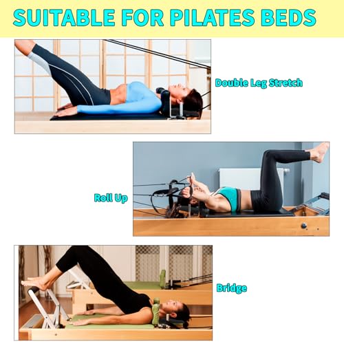 Pilates Reformer Head & Neck Support Pillow – Ergonomic Pilates Cushion for Cervical Alignment – High-Density Foam Headrest with Adjustable Strap – Fits Most Reformer Machines & Home Pilates Equipment