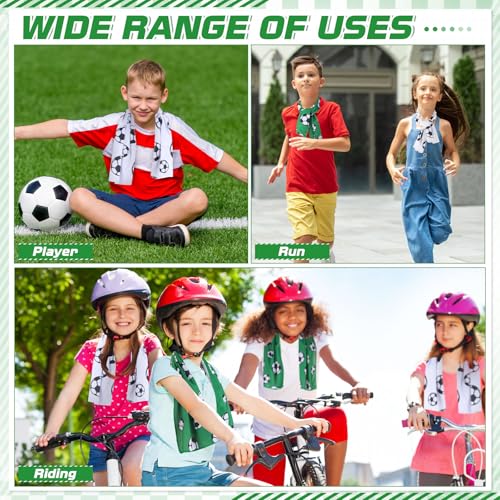 FuWeave 12 Pcs Soccer Cooling Towels Gifts 30 x 9 Inch - color: Soccer, size: 30 x 9 inches
