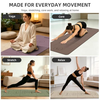 TPE Yoga Mat Foldable 8mm Thick Light Non-Slip for Home/Gym/Travel - color: Green+Black