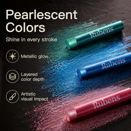 rubens Artist Metallic Oil Pastels of 12 Colors - color: 12 Artist Metallic Colors