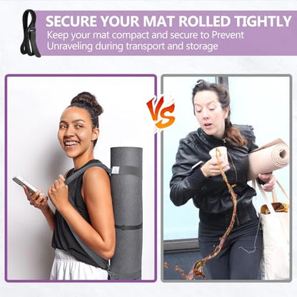 Yoga Mat Carrier Strap, Adjustable Thick Straps Sling for Carrying Large Mats, Stretching Band - color: 1pc Grey