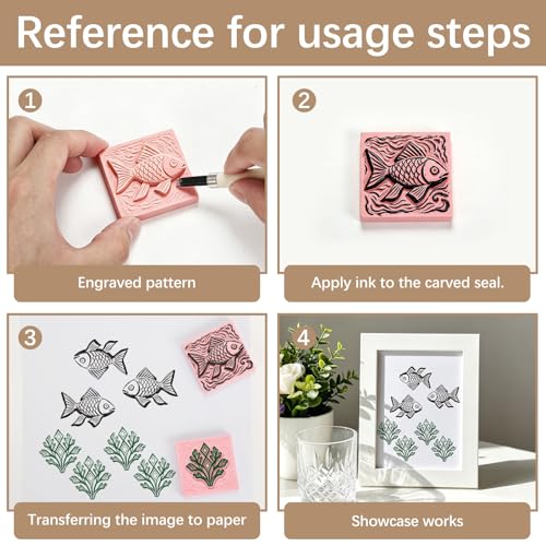 10Pcs Square Linoleum Blocks for Printmaking,2x2in Premium Rubber Stamps, Printmaking Supplies for Printing, Stamp Making, and a Wide Range of DIY Craft Projects - color: Square 2x2x0.32in-10pcs