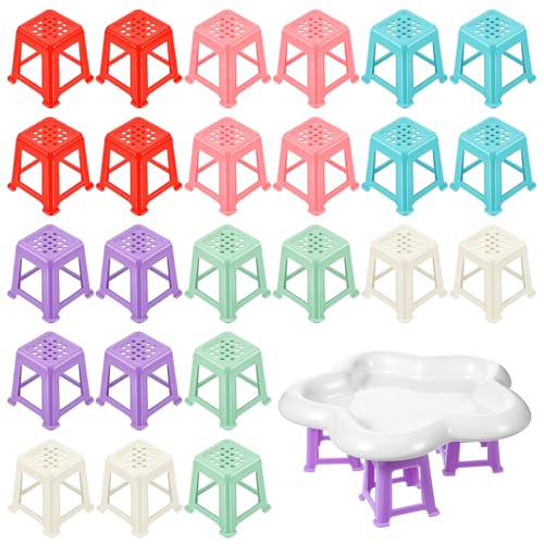 24 Pcs Painting Stand Canvas Stands for Mini Canvas Non-Slip Acrylic Pouring Paint Supplies for Canva Feet Risers Plastic Paints Pouring Tools