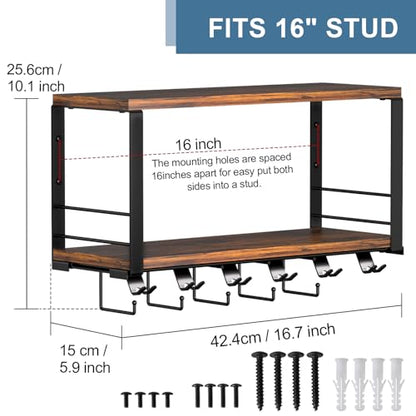 TJ.MOREE 2 Tier Floating Shelf Compatible with Tonal Accessories Wall Mount