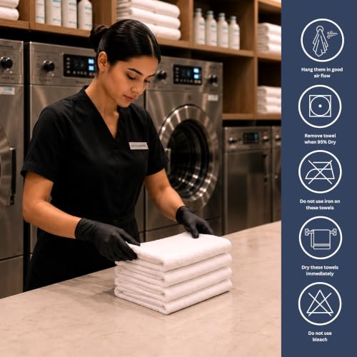 Bulk 72-Pack Professional Salon Spa & Wellness Towels, 16" x 27", White - color: White, size: 72 Pack