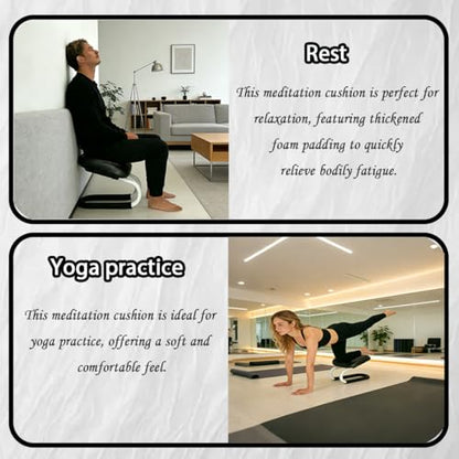 Meditation Bench,Adjustable Metal Kneeling Chair,Non-Slip Meditation Chair with Cushion,Ergonomic Meditation Chairs or Yoga Stool, Seiza Chairs for meditations, Home Studios, Yoga Rooms.
