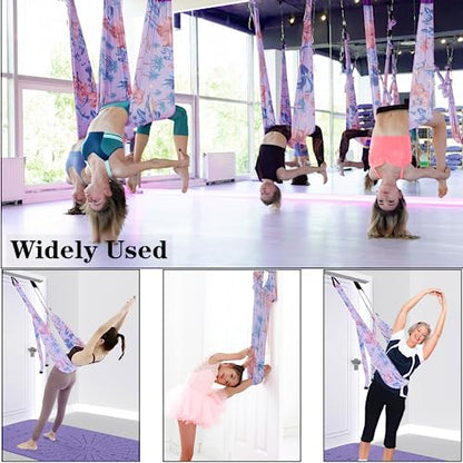 TOCO FREIDO Waist Back Leg Stretch Strap/Yoga Fitness Band, Leg Stretching Assist Trainer, Yoga Stretcher, Back Bend Split Inversion Strap for Fitness, Dance, Ballet, Gymnastics - color: rainforest