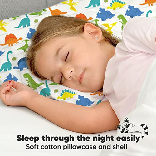 Toddler Pillow with Pillowcase, 13x18 My Little Dreamy Pillow (Happy Dino) - color: Happy Dino
