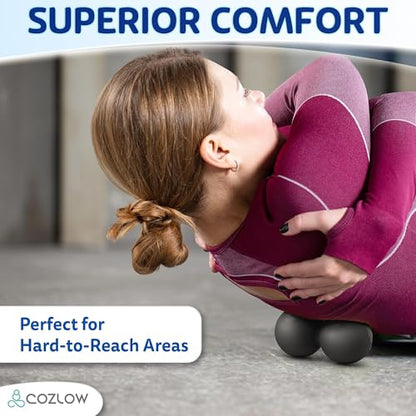 COZLOW Peanut Massage Ball - Deep Tissue Therapy, Pain Relief - Black - color: Black
