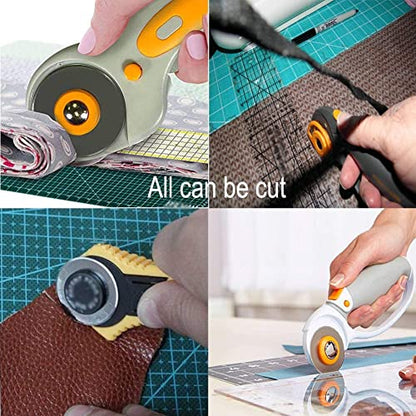 18mm Rotary Cutter Blades 10 Pack, Fits OLFA Rotary Circle Cutter Replacement for Quilting Scrapbooking Sewing Arts&Crafts, Sharp and Durable (18MM) - color: 18MM Blades